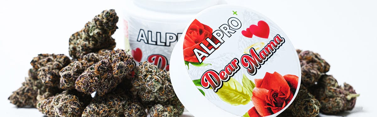 ALLPRO Dear Mama strain - flower and branded jar